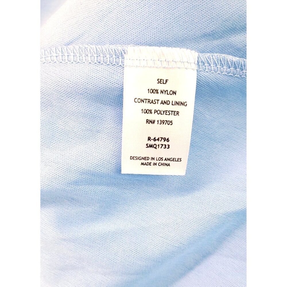 Nickie Lew Light Blue High-Low Skirt Girl Size 14 Satin Elastic Waist Zipper New - Picture 7 of 11